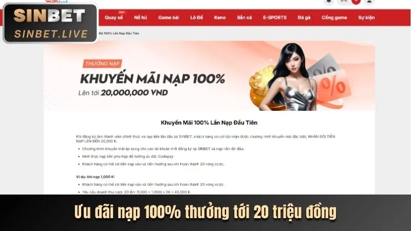 Khuyến mãi chào mừng thành viên mới với biểu tượng tiền thưởng và thể thao